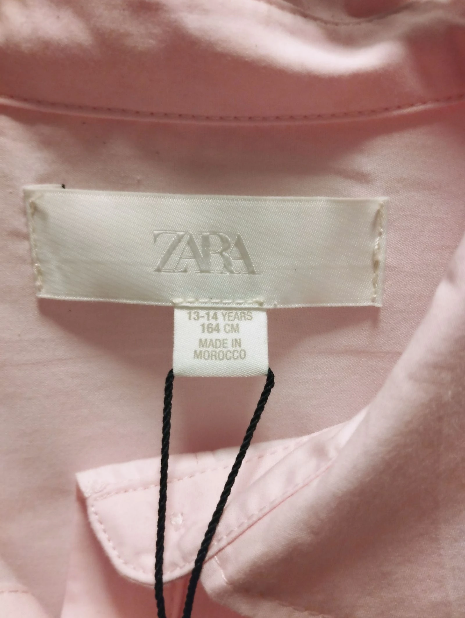 Zara Pink Crop Shirt Size 13/14 – photo 4